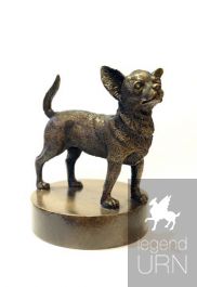 Chihuahua pet Urn bronzed | Unique Dog Urns | legendURN UK