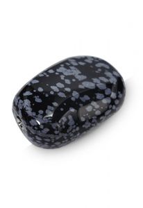 Snowflake Obsidian Precious Stone keepsake urn