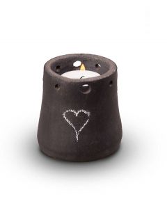 Ceramic keepsake with candle holder